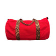 Load image into Gallery viewer, Leopard Cherry Canvas Duffel
