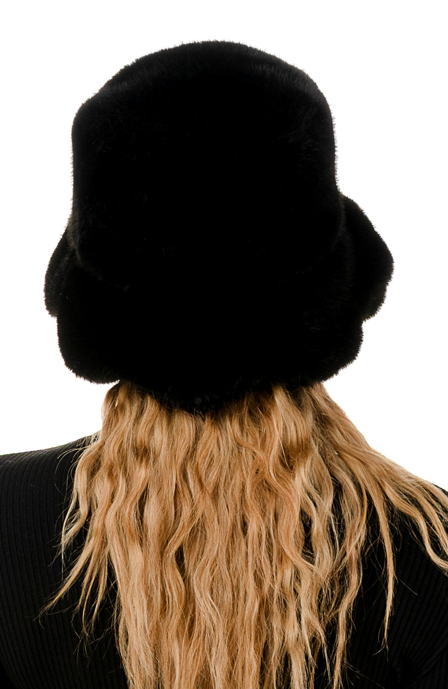 Scalloped Faux Fur Bucket Hat