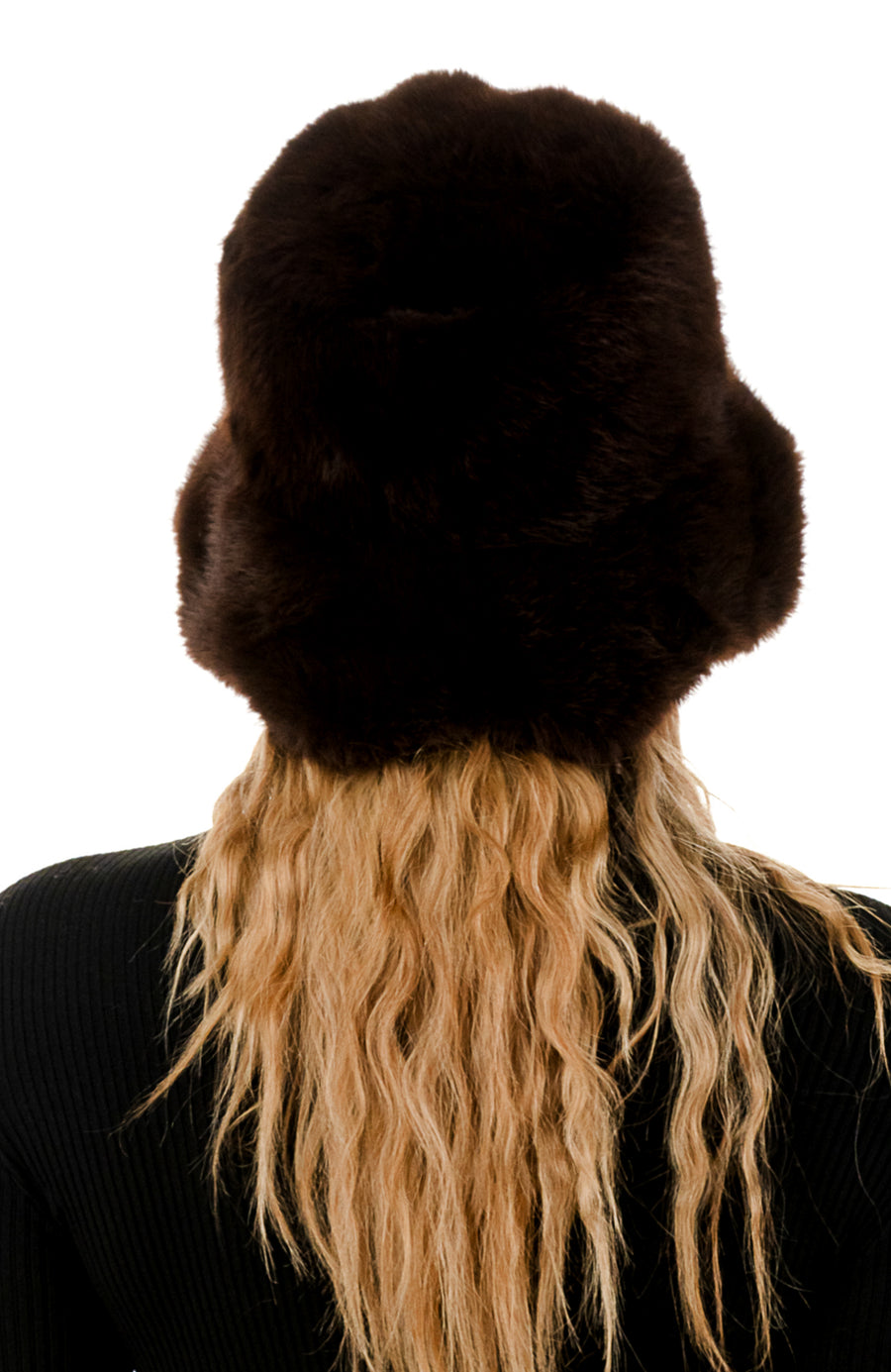Scalloped Faux Fur Bucket Hat