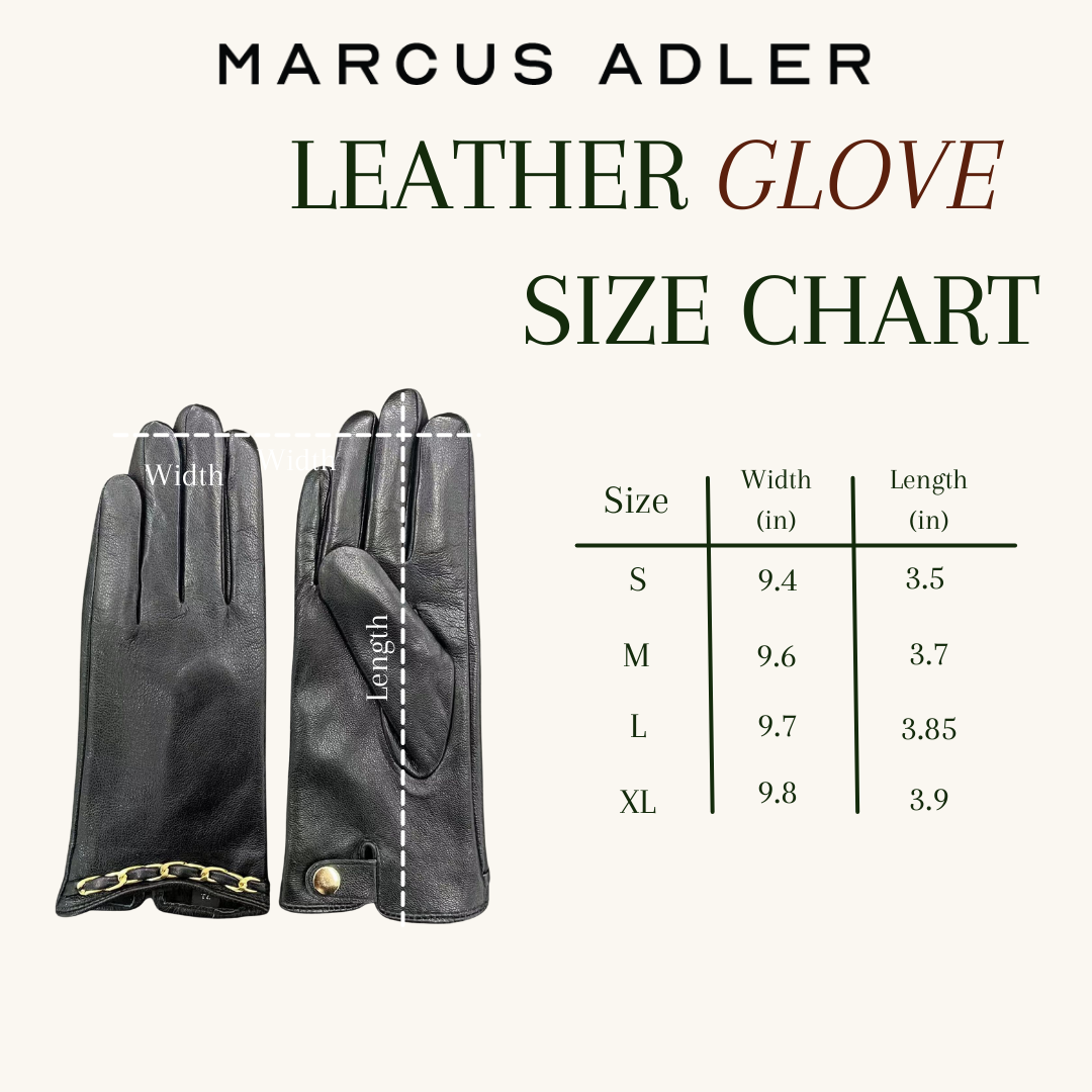 Leather Glove Size Chart Marcus Adler