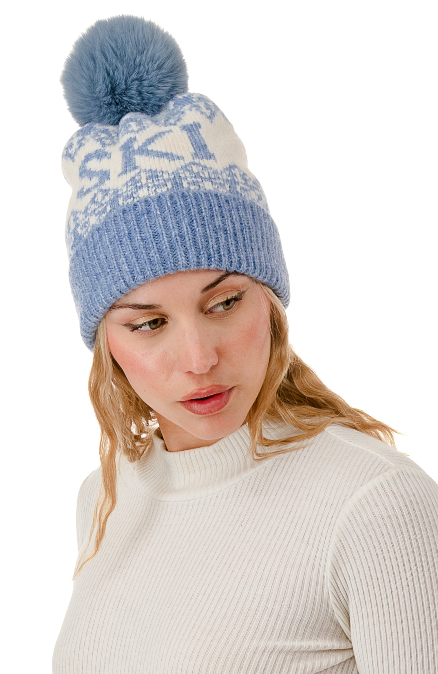 Marcus Adler Women\'s Chunky Marled Pink Cable Knit Beanie One Size Heated Cable Knit Beanie - Pink – Fieldsheer main image 2