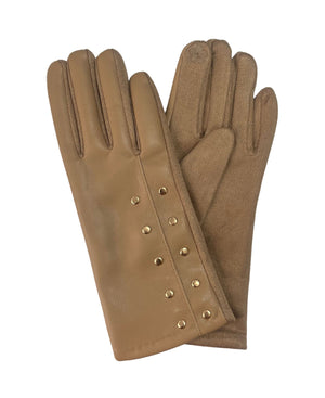 Vegan Leather Glove with Studs