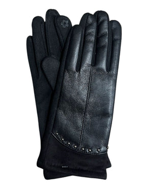 Vegan Leather Studded Glove