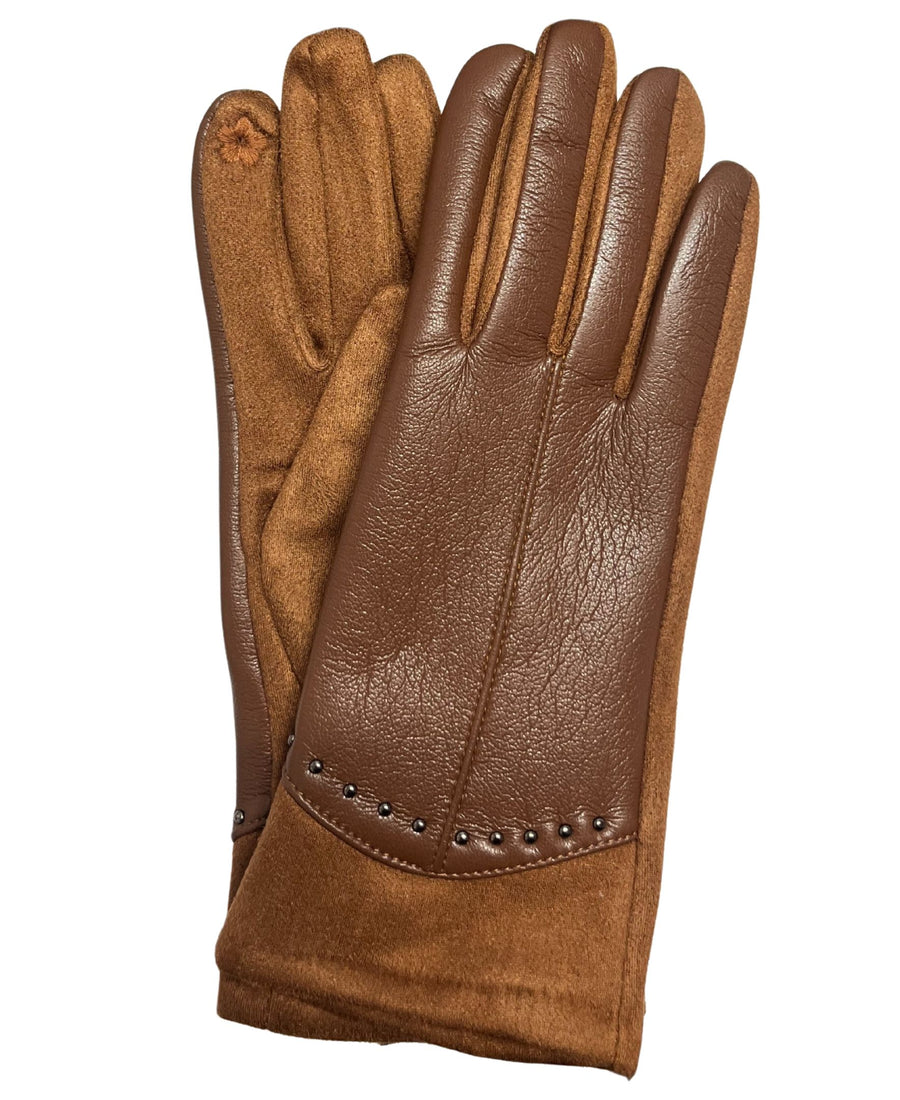 Vegan Leather Studded Glove