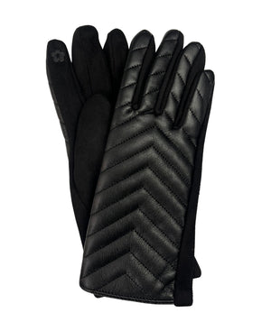 Vegan Leather Quilted Glove