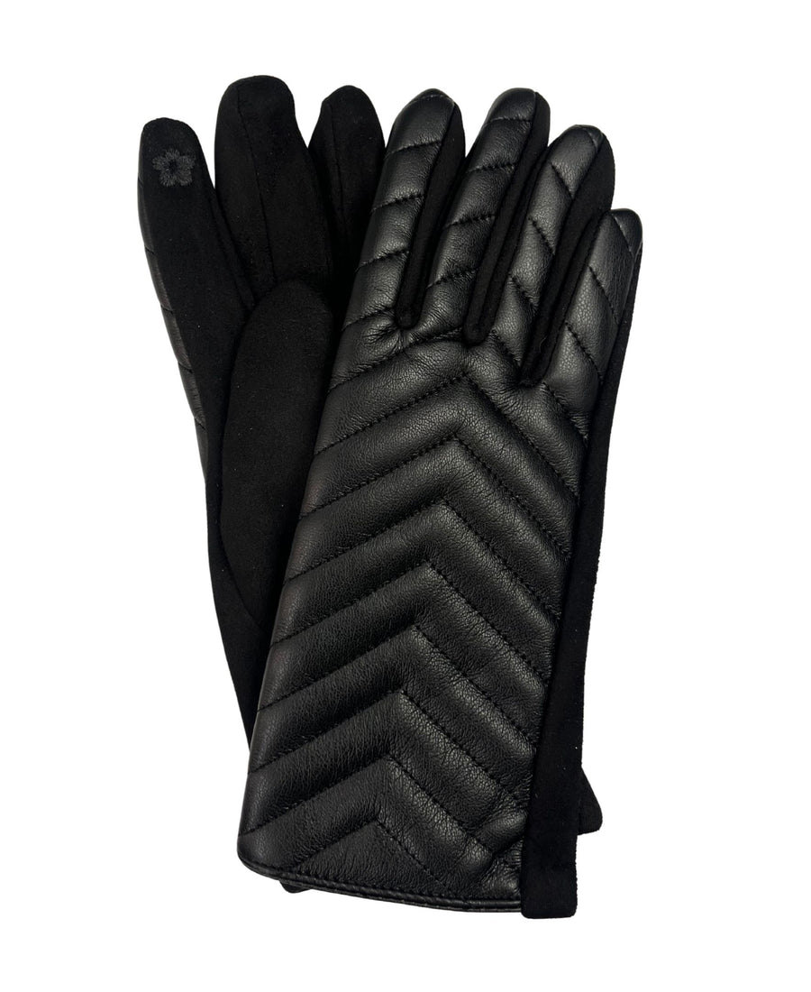 Vegan Leather Quilted Glove