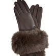Load image into Gallery viewer, Vegan Leather Glove With Fur Cuff
