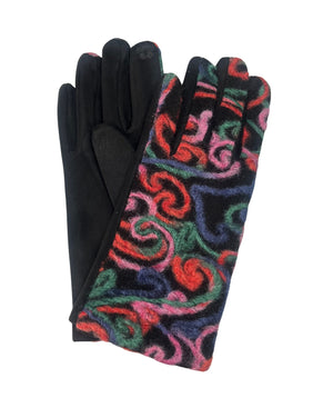 Swirl Yarn Print Glove